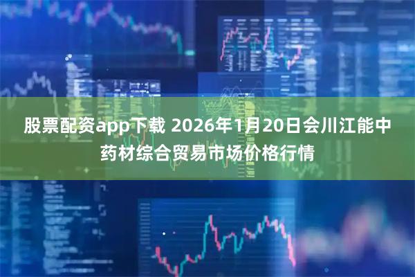 股票配资app下载 2026年1月20日会川江能中药材综合贸易市场价格行情